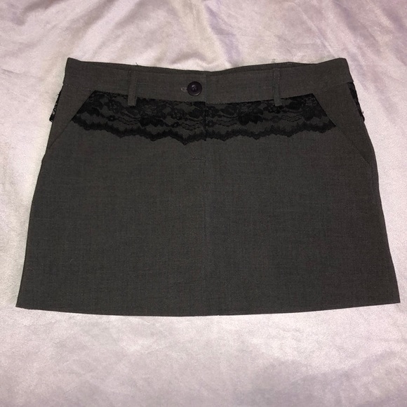Lace Detail Mini Skirt - Picture 1 of 6